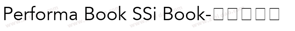 Performa Book SSi Book字体转换